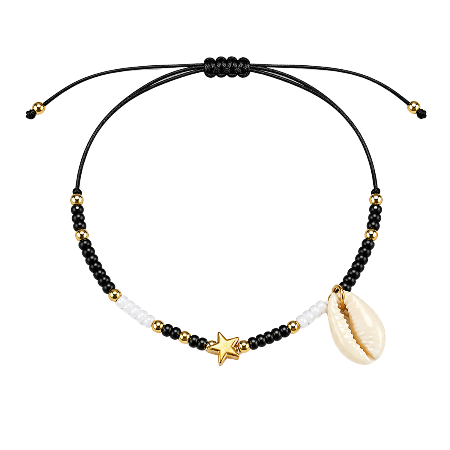Tobillera Boho de Playa con Concha