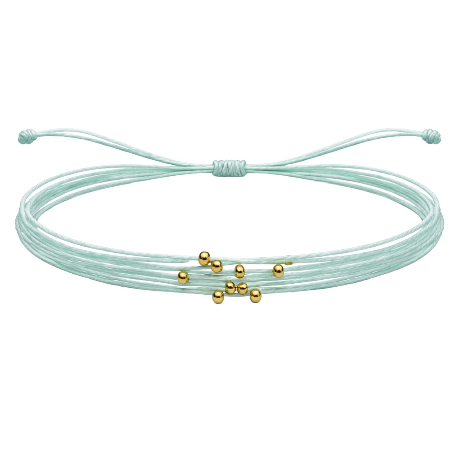 Pulsera Multihilo Encerado con Cuentas de Acero Inoxidable