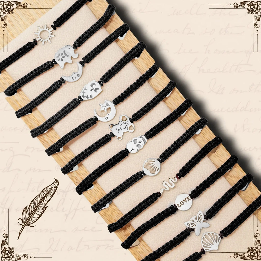 Pulsera Hilo Destino con Cruz contra el mal Acero Plateado - cotigo