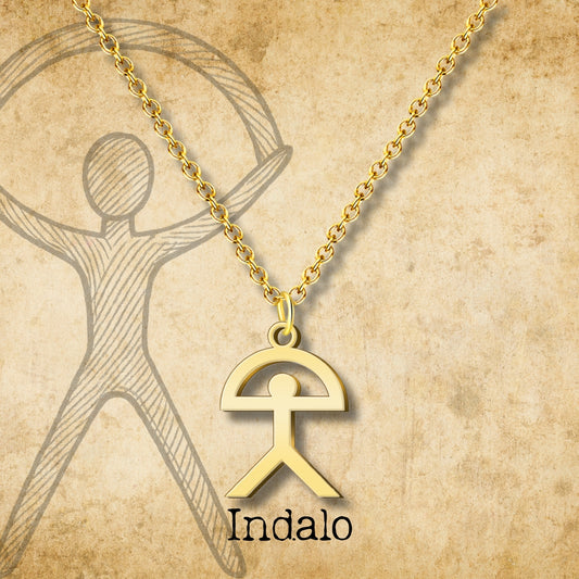 Collar  Con Indalo Acero Dorado