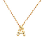 Collar Letra Inicial Estilo Globo Dorado 14K
