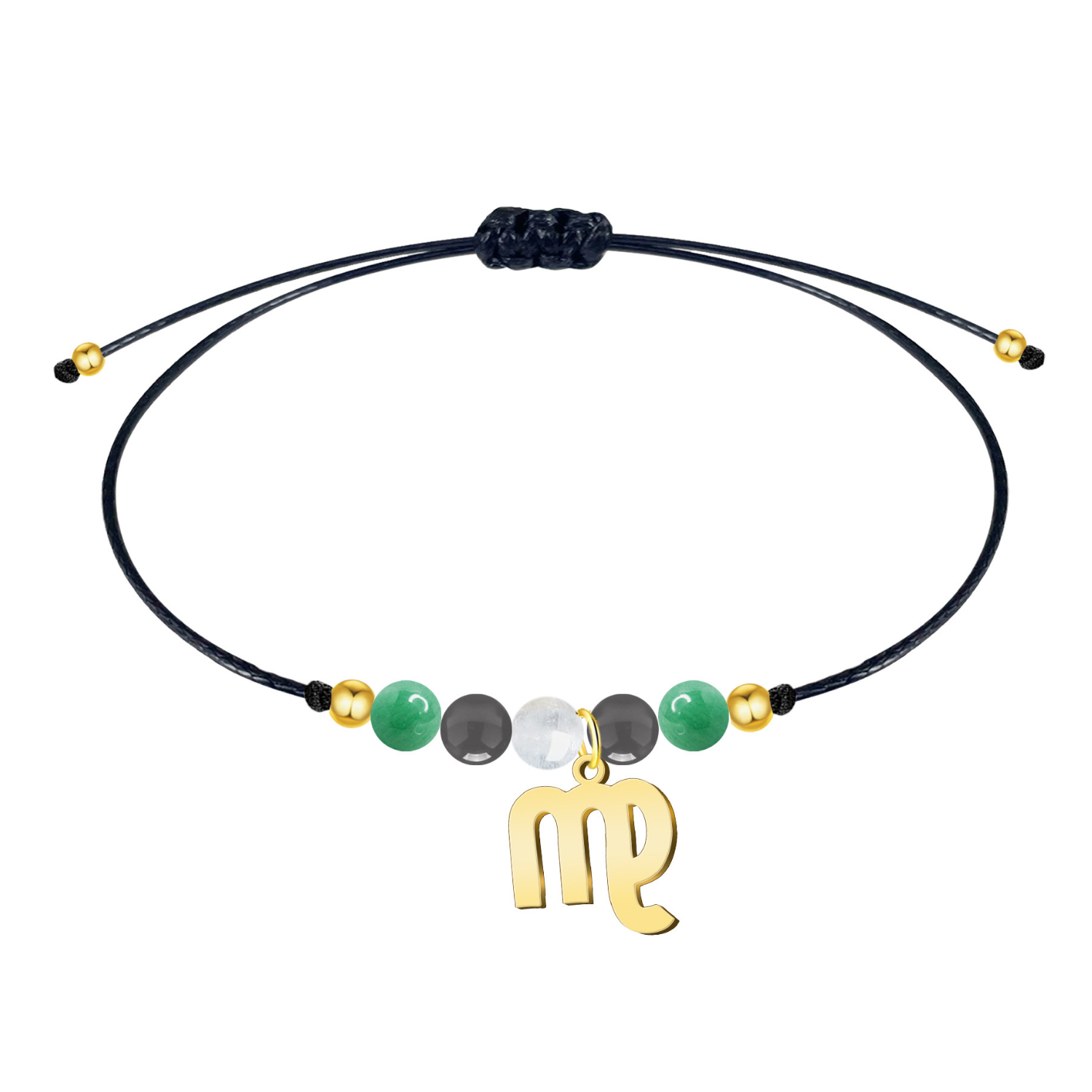 Pulsera de Piedra Natural con Colgante de Zodíaco