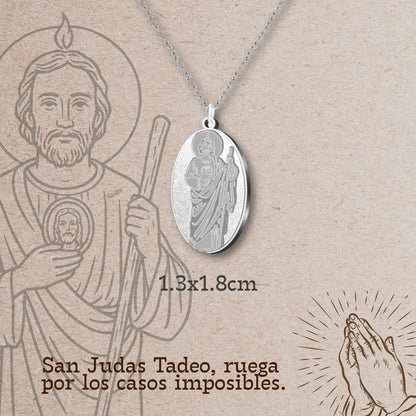 Colgante Acero SAN JUDAS TADEO color Plateado