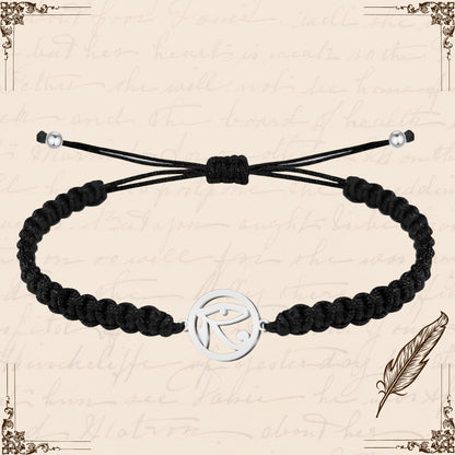 Pulsera Hilo Destino con Ojo de Horus Acero Plateado