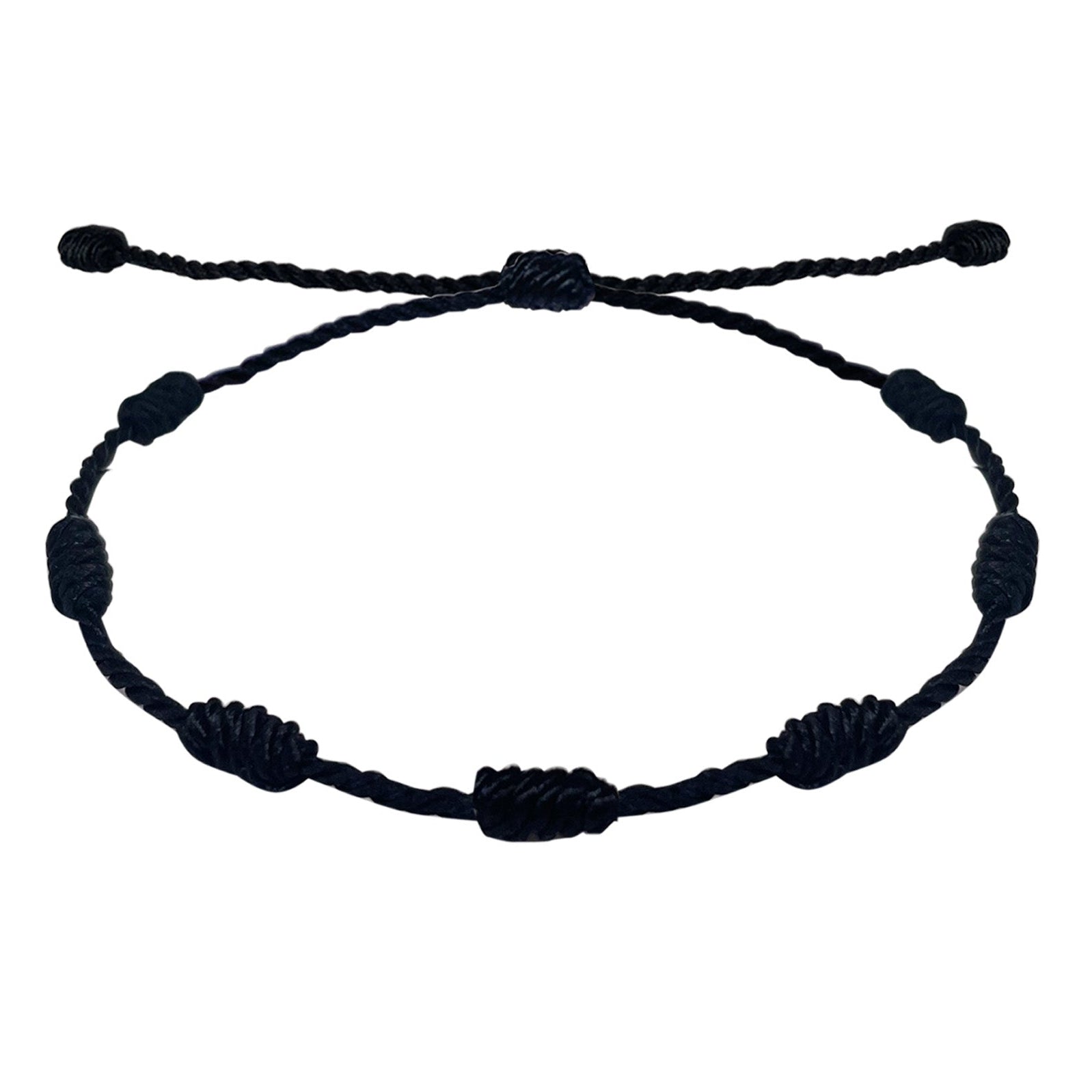 Pulsera 7 Nudos Negro cotigo