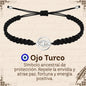 Pulsera Hilo Destino Hecho a Mano 🧵 con Amuleto de Suerte y Protección 🍀 en Acero Inoxidable 💎 - cotigo
