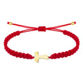 Pulsera Hilo Destino con Cruz Tau en Acero