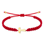 Pulsera Hilo Destino con Cruz Tau en Acero