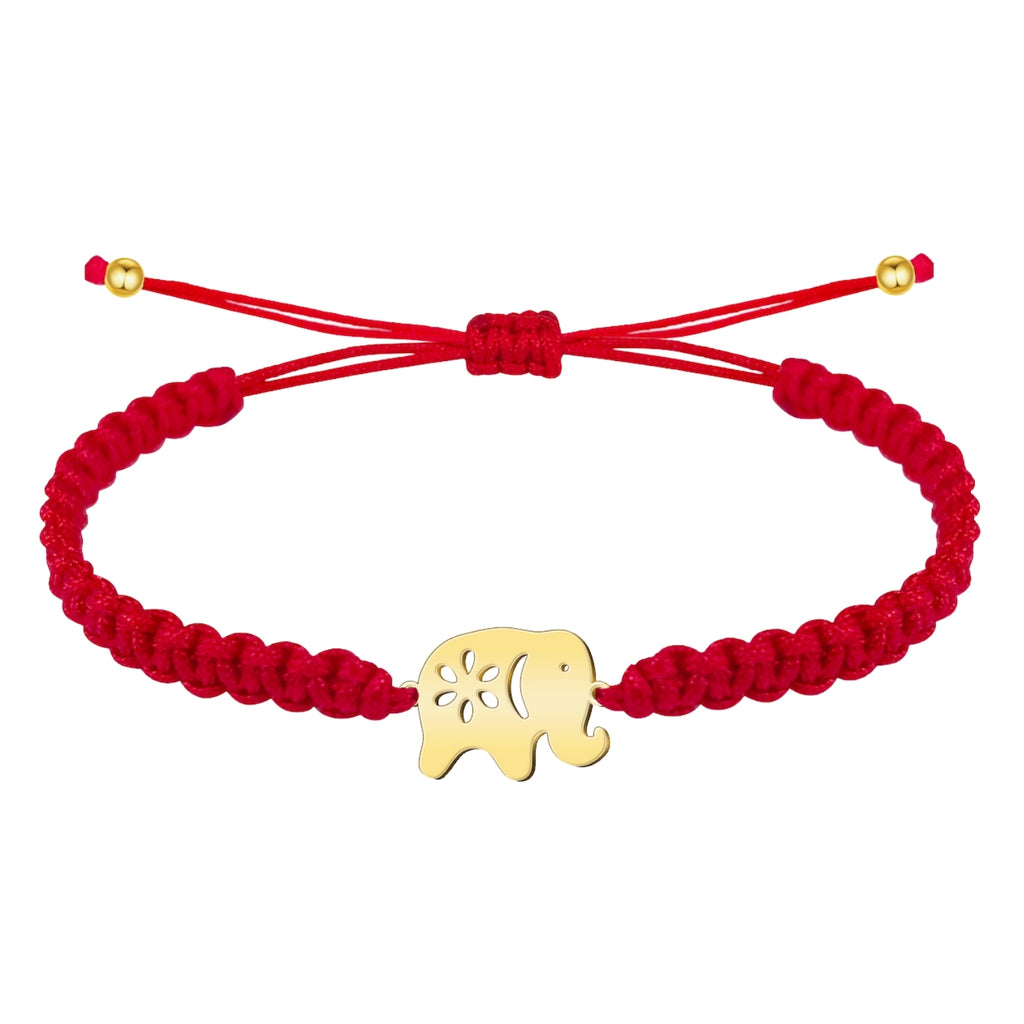 Pulsera Hilo Destino Elefante Acero