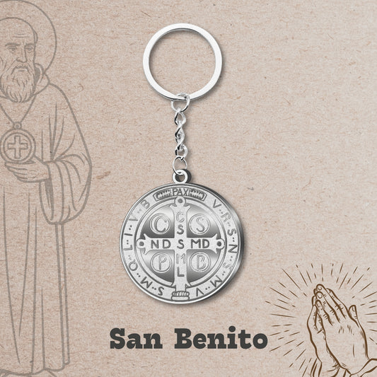 Llavero san benito Acero Inoxidable