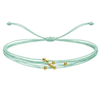 Pulsera Multihilo Encerado con Cuentas de Acero Inoxidable