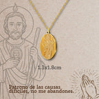 Colgante Acero SAN JUDAS TADEO color Dorado - cotigo