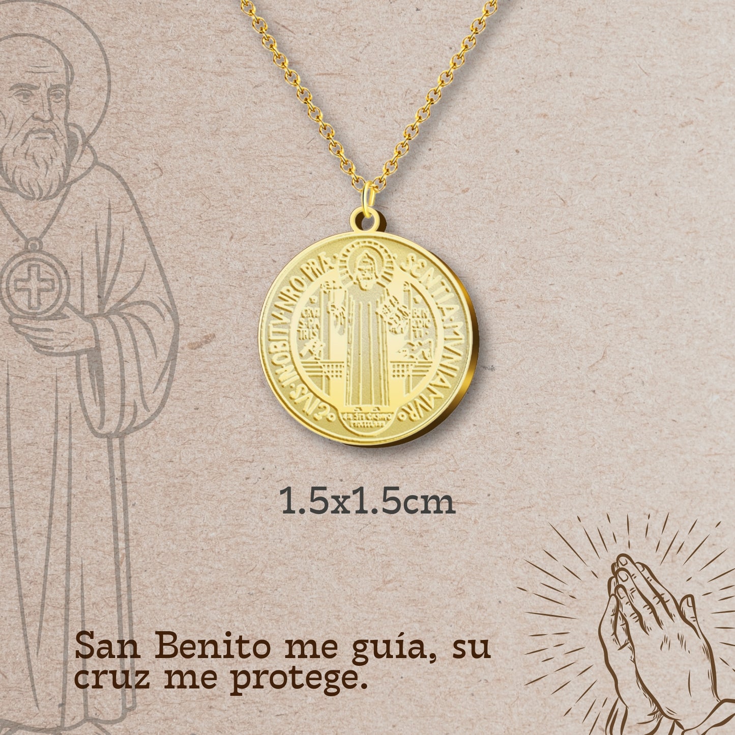 Colgante Acero SAN BENITO color Dorado
