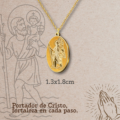 Colgante Acero San Cristóbal color Dorado