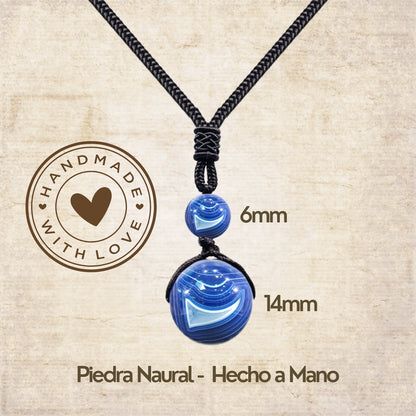 Colgante de Agata azul de bola 14mm