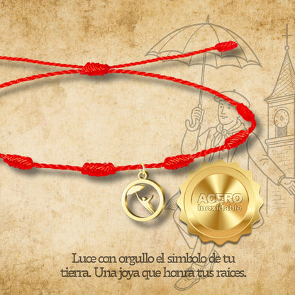 Pulsera 7 Nudo -El paraguas de Zeledón -Dorado