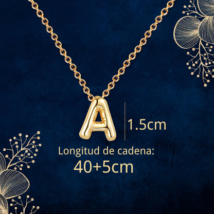 Collar Letra Inicial Acero Inoxidable con Tarjeta diseñado y Caja de Regalo, Regalo para Cumpleaños, Navidad, Día de Madera, San Valentín