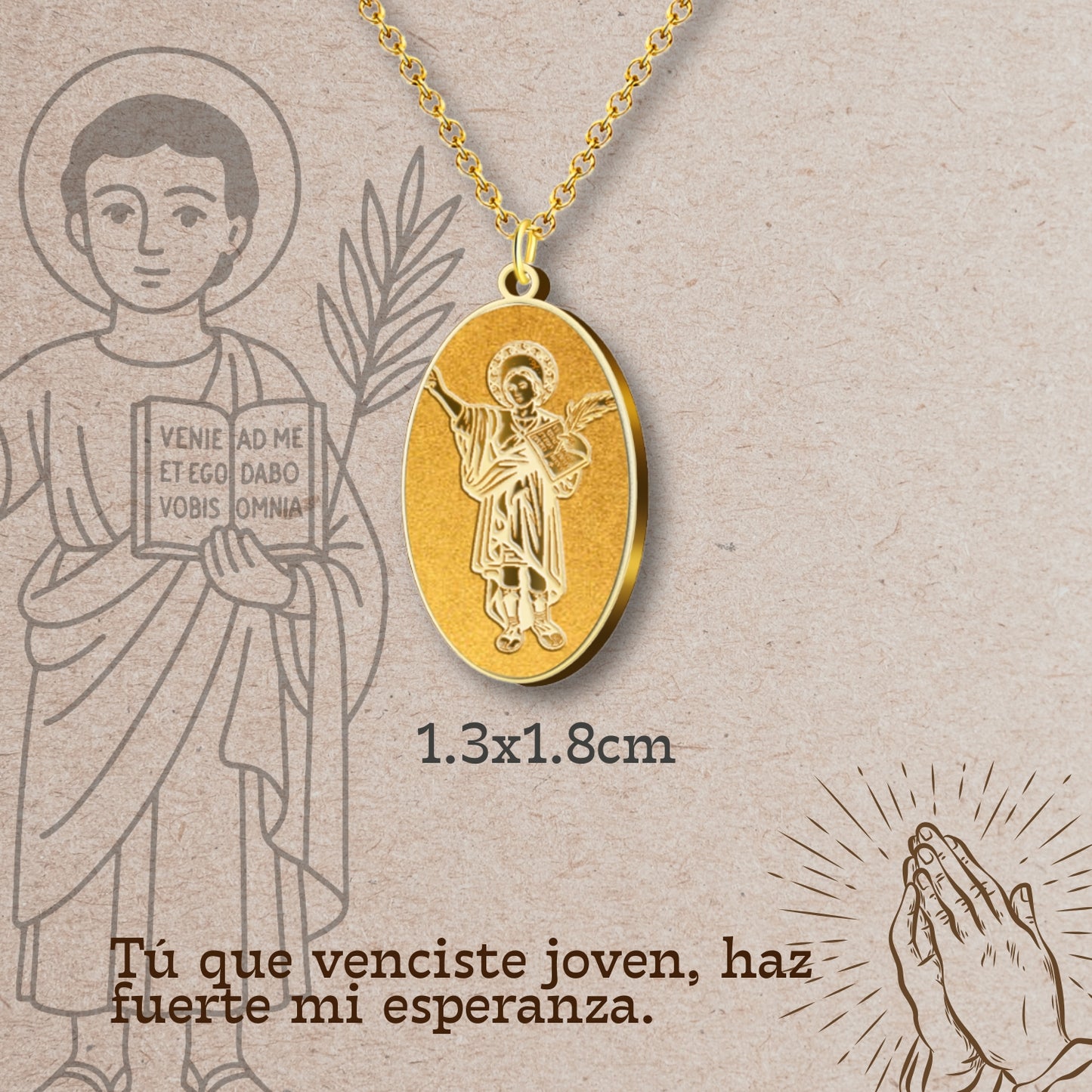 Colgante Acero SAN PANCRACIO color Dorado