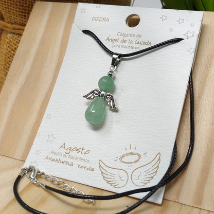 Colgante Ángel de la Guarda en Aventurina Verde - cotigo