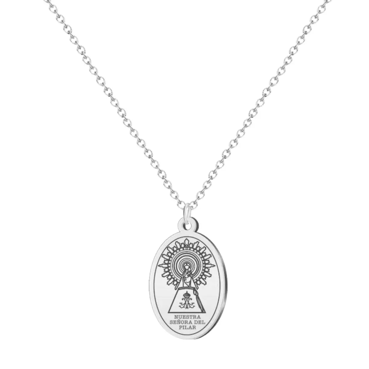 Collar Medalla Virgen del Pilar cotigo