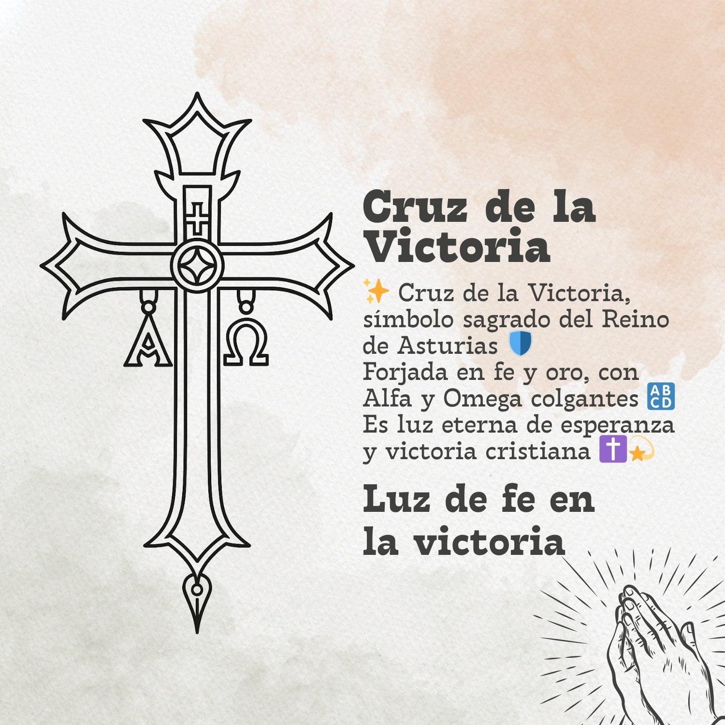 Colgante Mapa Asturias con Cruz de la Victoria