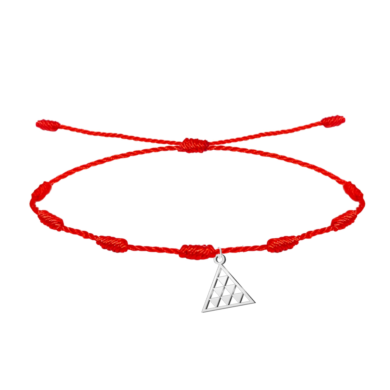 Pulsera 7 Nudos con  Pintadera Canarias Acero Plateado