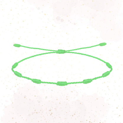 ✨ 6 Pulseras 7 Nudos Hecha a Mano 🌈 Varios Colores con Significado Especial 💫 Incluye Tarjeta Diseñada 🎁 Amuleto de Protección y Suerte 🍀