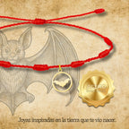 Pulsera 7 nudos con Murciélago de jaume Acero Dorado - cotigo