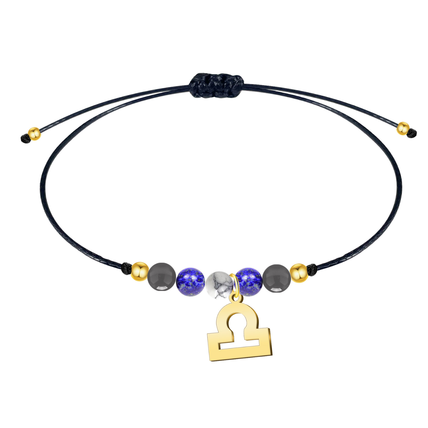 Pulsera de Piedra Natural con Colgante de Zodíaco