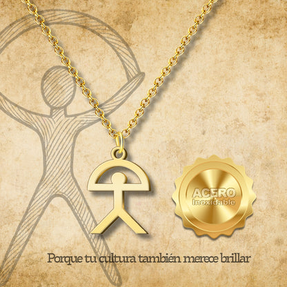 Collar  Con Indalo Acero Dorado