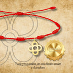 Pulsera 7 nudos con  Flor Barcelona Acero Dorado - cotigo
