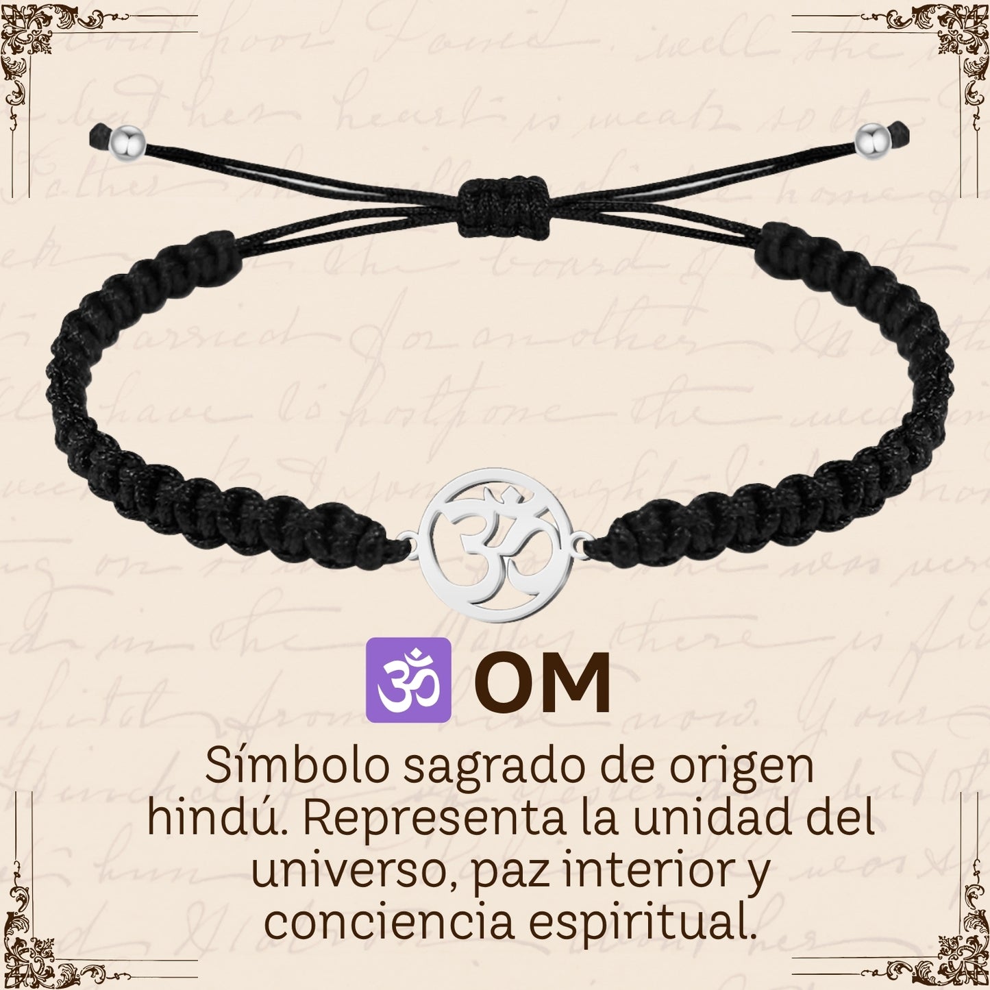 Pulsera Hilo Destino Hecho a Mano 🧵 con Amuleto de Suerte y Protección 🍀 en Acero Inoxidable 💎