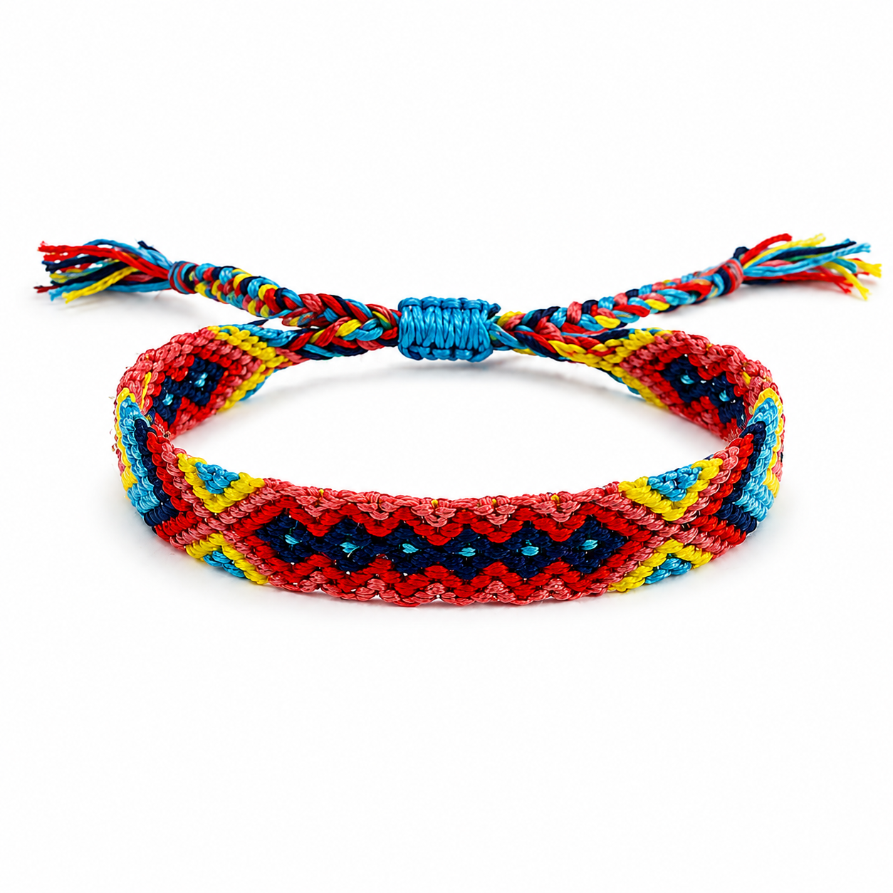Pulsera de ganchillo multicolor