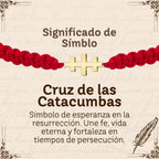Pulsera Hilo Destino con Cruz de las Catacumbas Acero Dorado - cotigo
