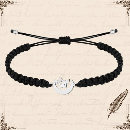 Pulsera Hilo Destino con Bruja Acero Plateado