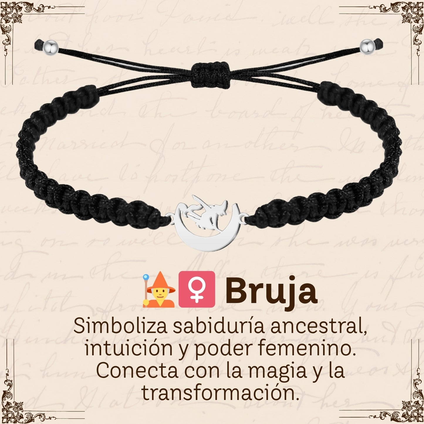 Pulsera Hilo Destino Hecho a Mano 🧵 con Amuleto de Suerte y Protección 🍀 en Acero Inoxidable 💎
