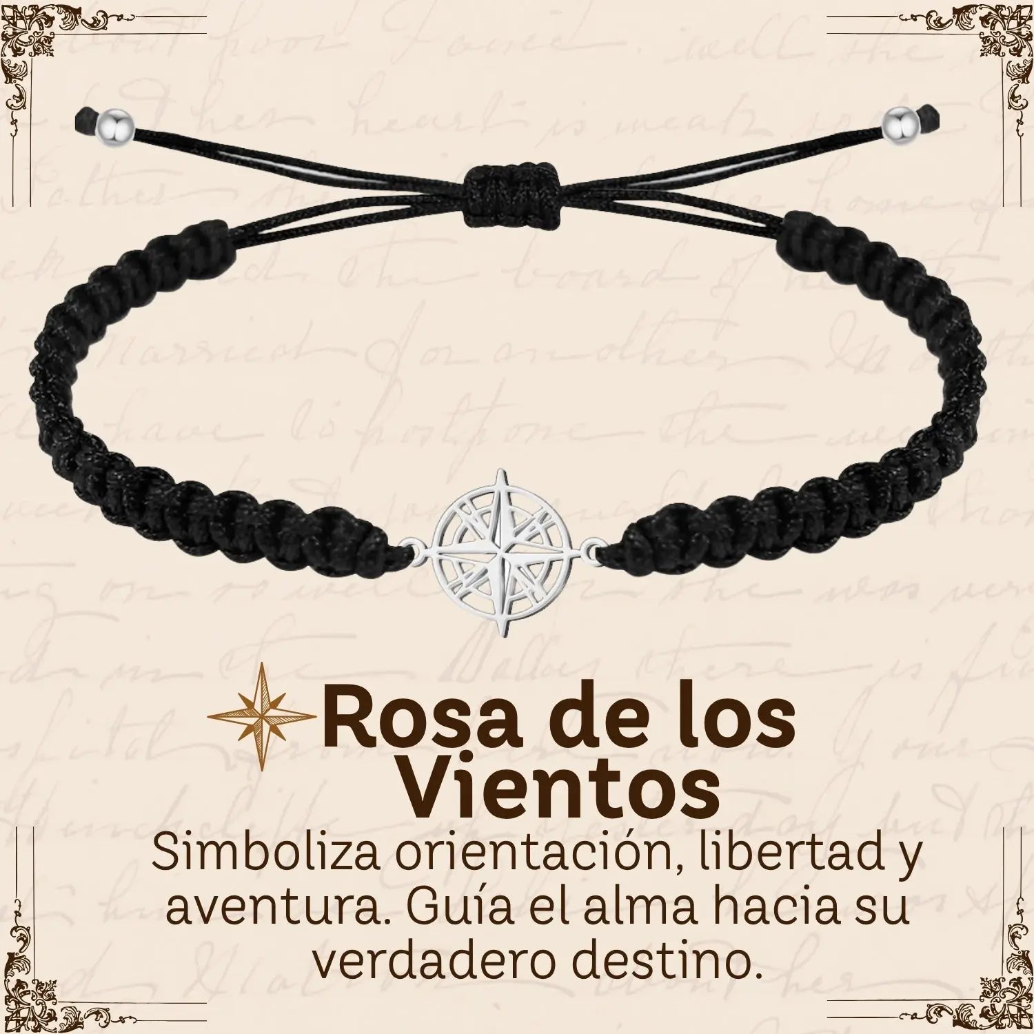 Pulsera Hilo Destino Hecho a Mano 🧵 con Amuleto de Suerte y Protección 🍀 en Acero Inoxidable 💎 - cotigo