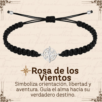 Pulsera Hilo Destino Hecho a Mano 🧵 con Amuleto de Suerte y Protección 🍀 en Acero Inoxidable 💎