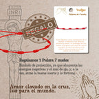 Pulsera Hilo Encerado con Jesús Crucificado color Dorado - cotigo