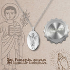 Colgante Medalla de San Pancracio en Acero Inoxidable cotigo