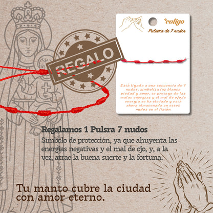 Colgante Virgen de la Almudena Acero Dorado