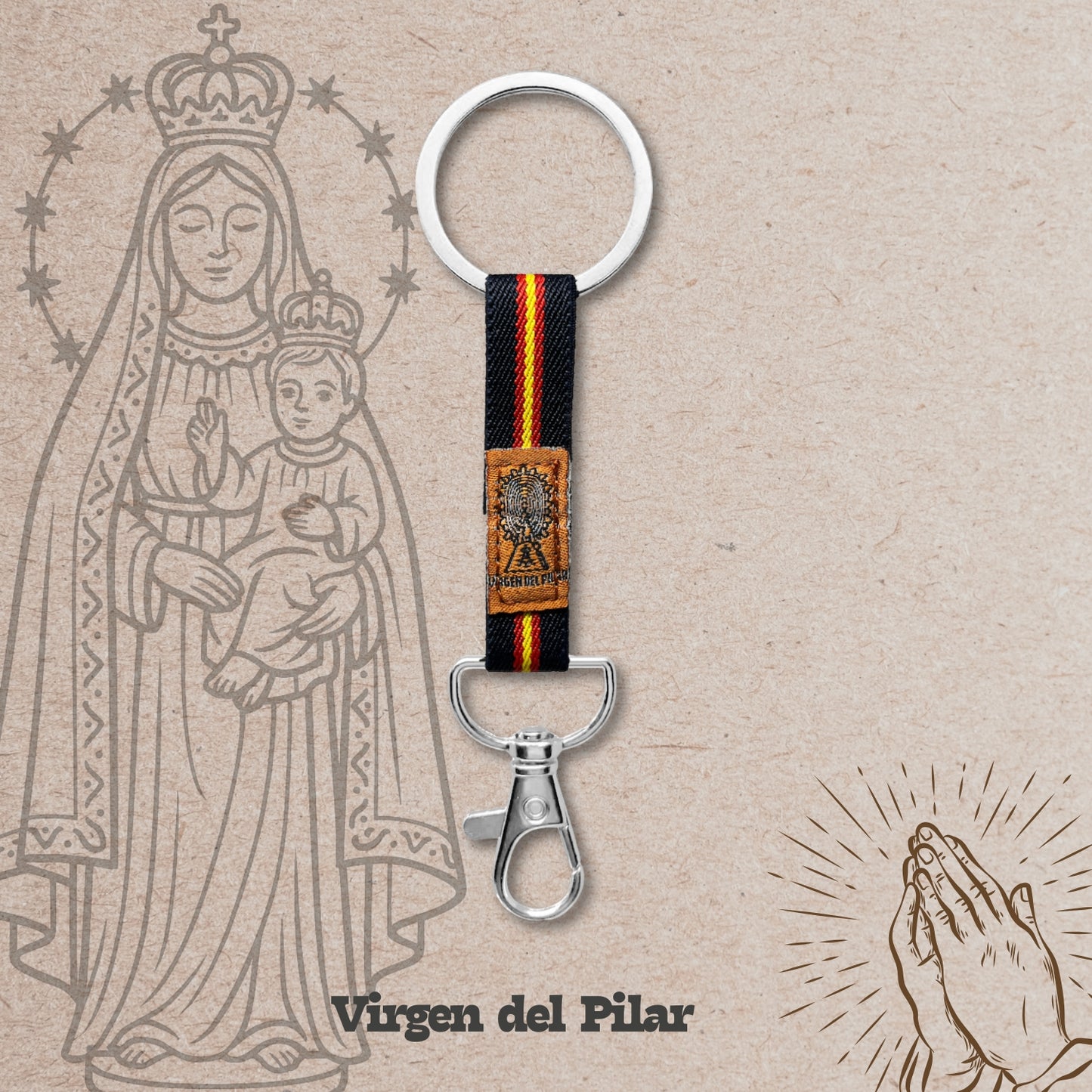 Llavero Virgen del Pilar - Policia Nacional