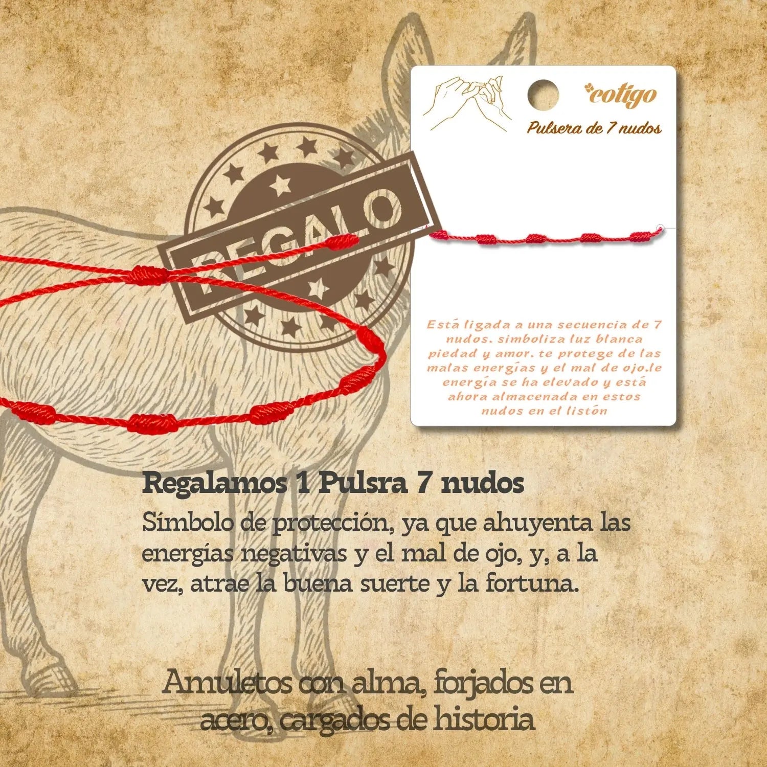 Colgante El Burro Catalán Acero Plateado - cotigo