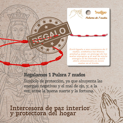 Colgante Virgen de la Bien Aparecida Acero Dorado