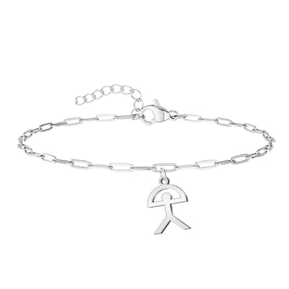 Pulsera Con Indalo Acero Plateado