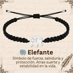 Pulsera Hilo Destino Hecho a Mano 🧵 con Amuleto de Suerte y Protección 🍀 en Acero Inoxidable 💎 - cotigo