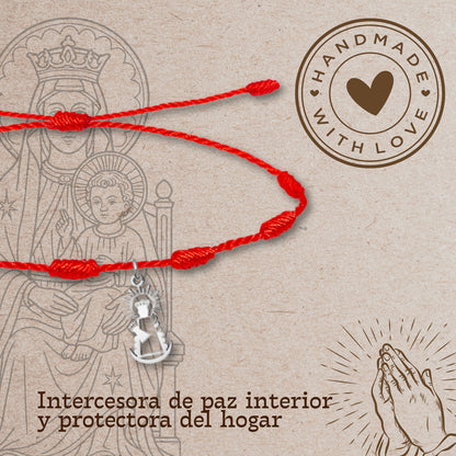 Pulsera 7 nudos con Virgen de la Bien Aparecida