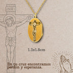 Colgante Acero Jesús Crucificado color Dorado - cotigo