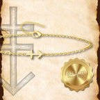 Pulsera Cruz Contra Mal Acero inoxidable color Dorado - cotigo