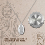 Colgante Medalla de San Judas Tadeo Acero Acero Inoxidable cotigo